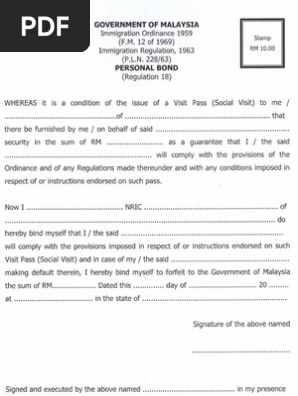 Personal Pdf Personal Bond Pdf Foreign Policy Immigration Law