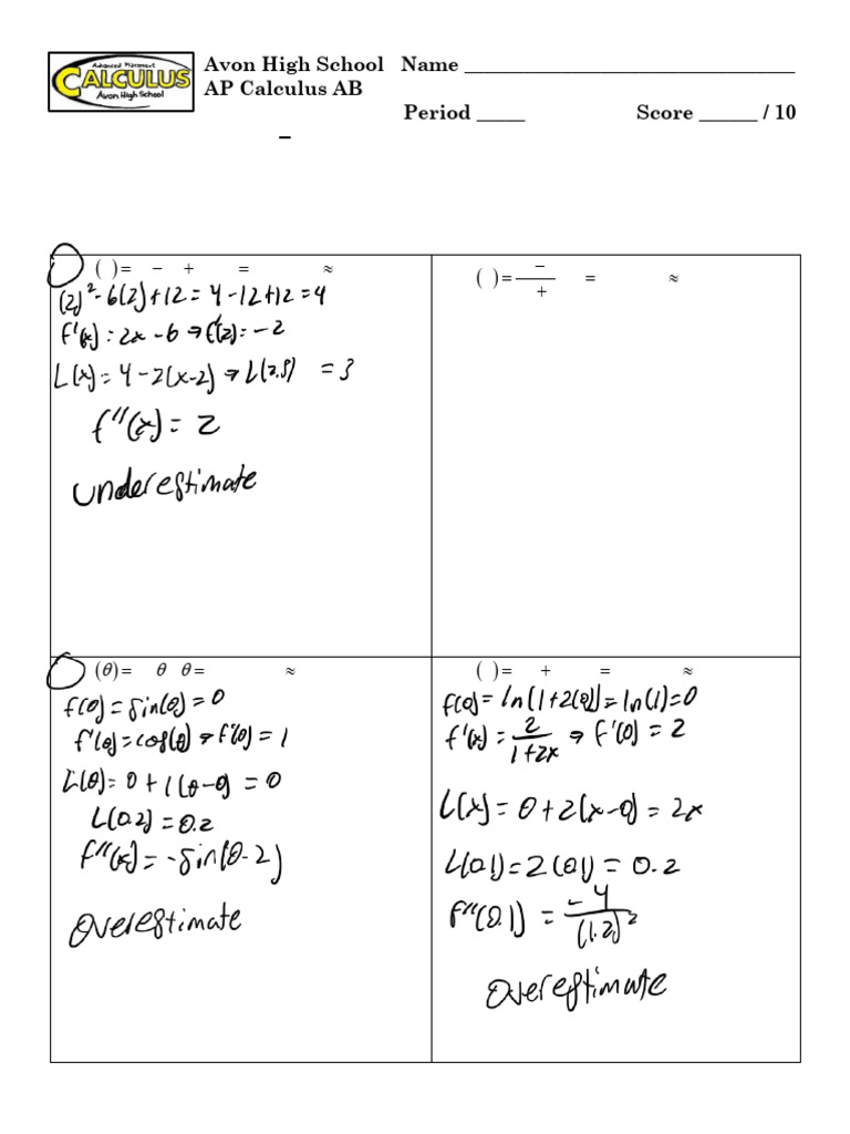 Topic+4.6+ +Linear+Approximation | PDF