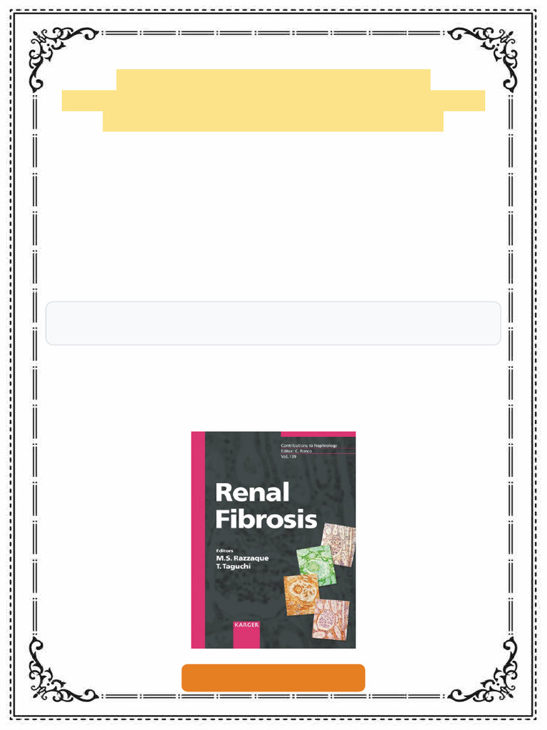 Renal Fibrosis Contributions to Nephrology 1st Edition Mohammed S ...