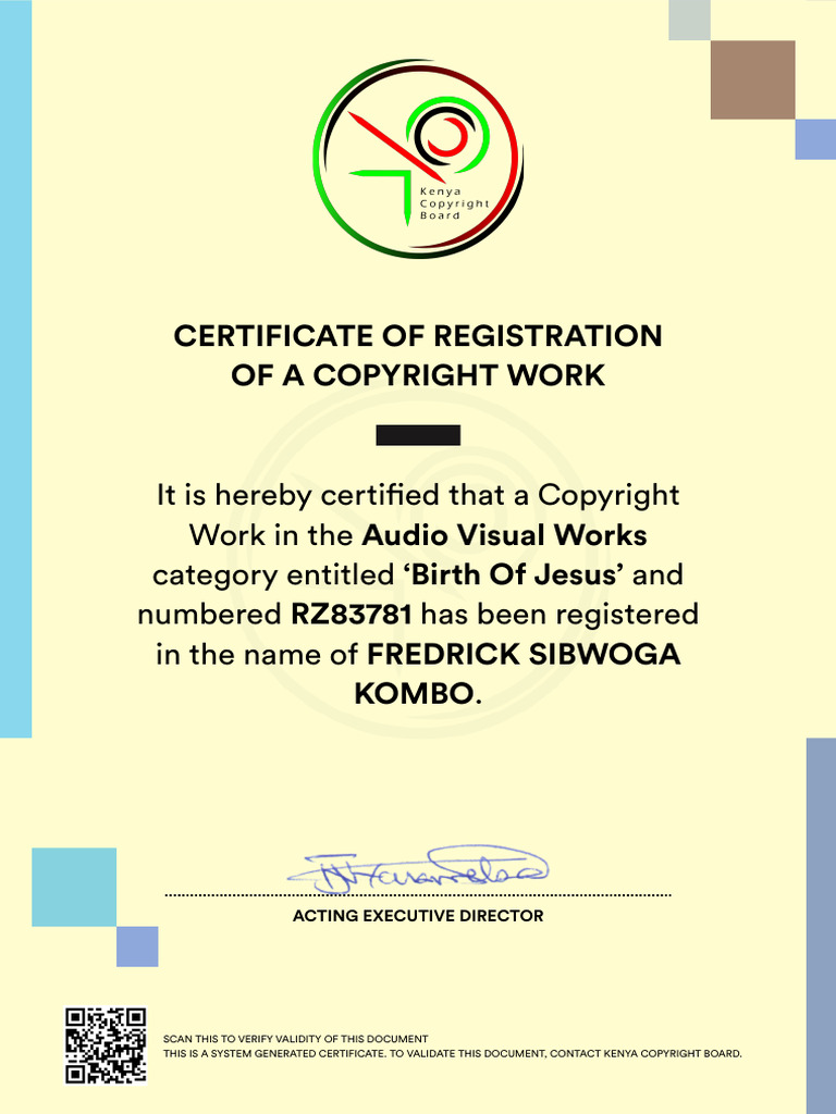 Certificate of Registration | PDF