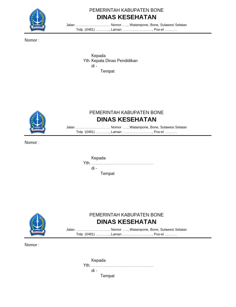 Form. Amplop UPT SMP Negeri 4 Watampone | PDF