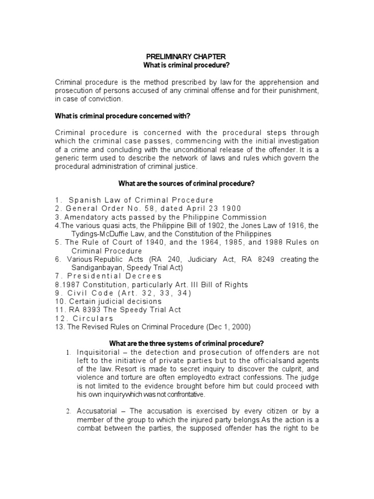 Overview of Criminal Procedure Basics | PDF | Criminal Procedure ...