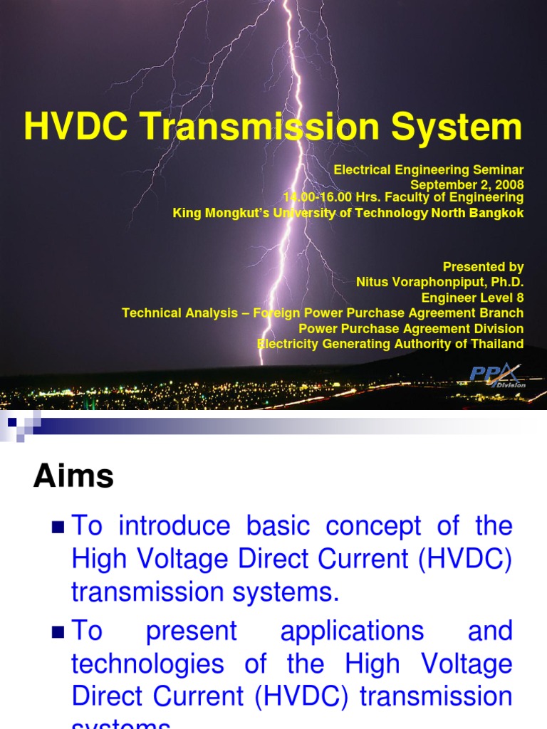 Overview of HVDC Transmission Systems | PDF | High Voltage Direct ...