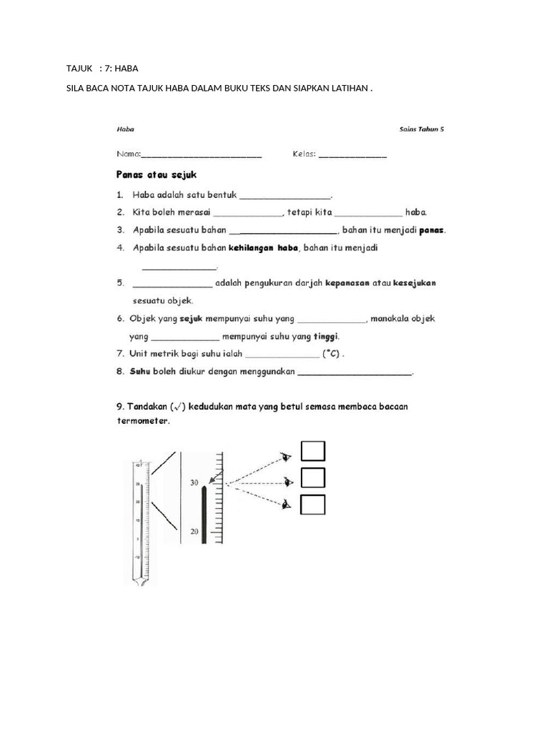 Latihan Haba | PDF