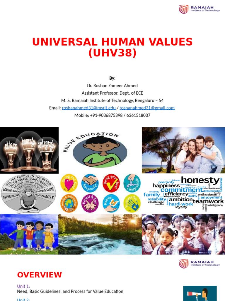Universal Human Values and Education Guide | PDF | Happiness | Contentment