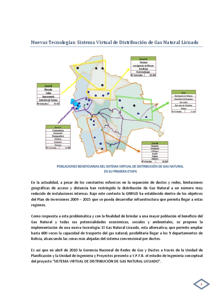 Sistema Virtual de GNL en Bolivia | PDF | Gas natural licuado | Transporte