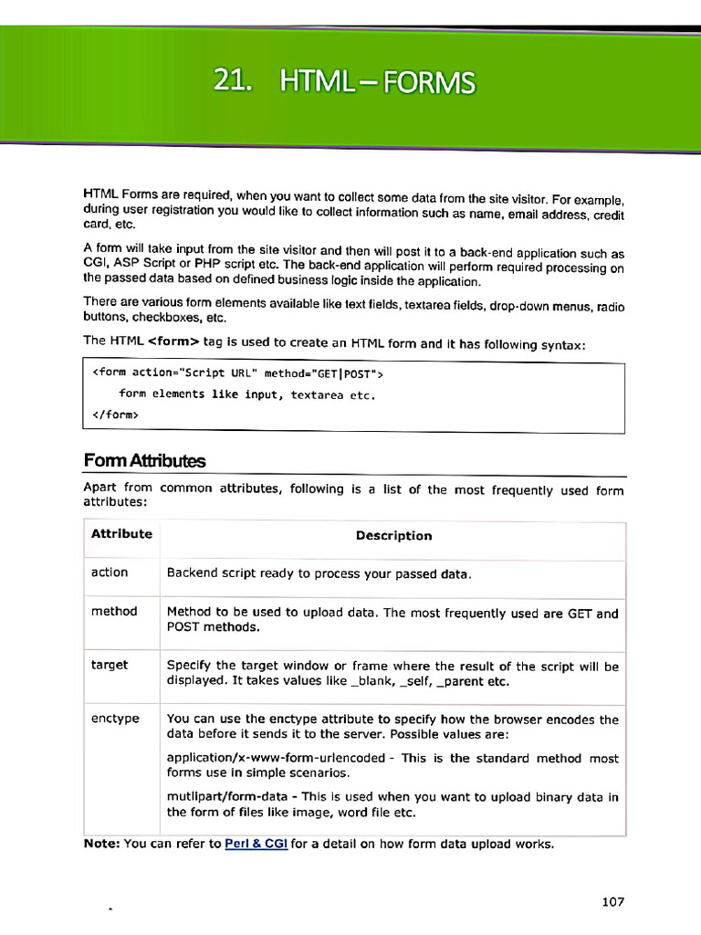 Form in HTML | PDF
