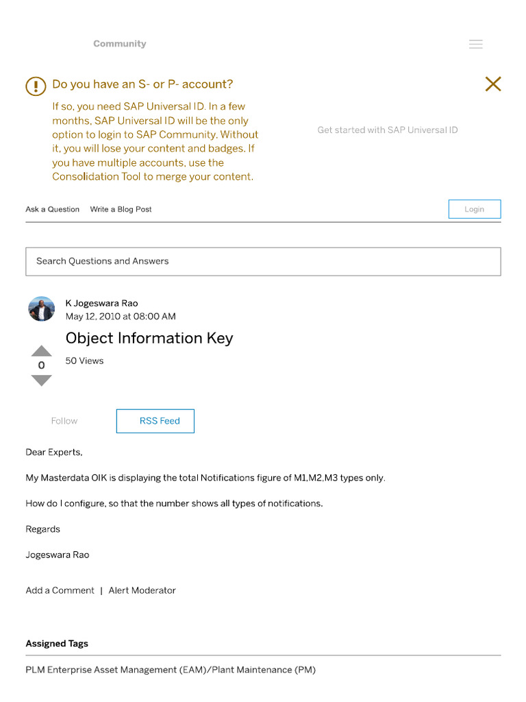 Object Information Key 3 - SAP Community | PDF