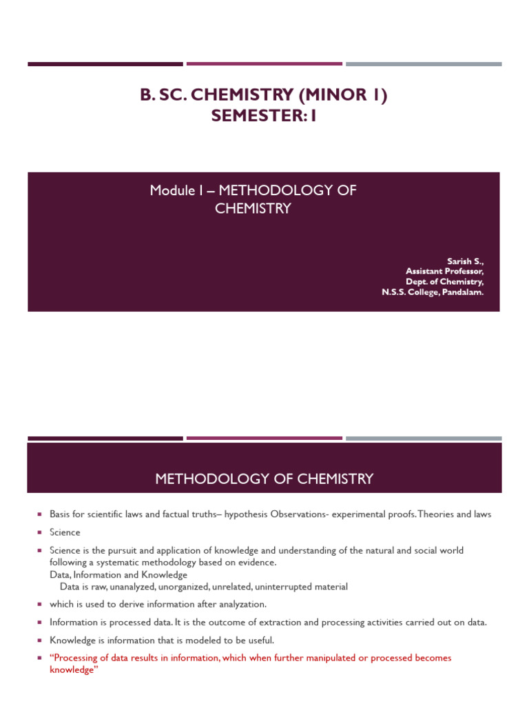 Chemistry Methodology Overview | PDF | Falsifiability | Scientific Method