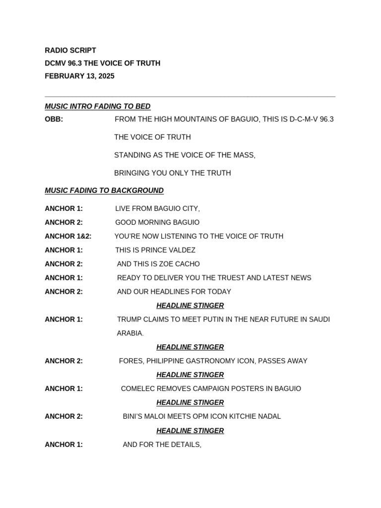 Radio Scrip1 | PDF