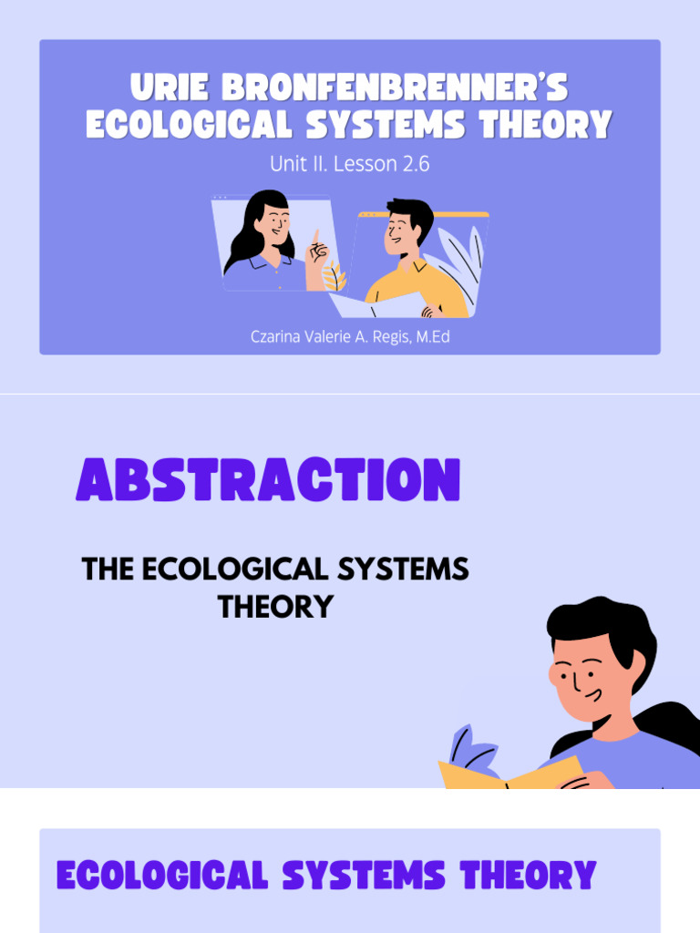 2.6 Urie Bronfenbrenners Ecological Systems Theory - STUDENTS | PDF ...