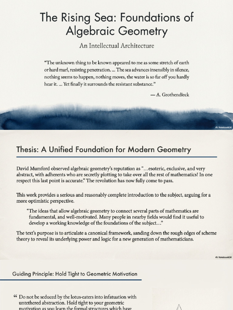 The Rising Sea Algebraic Geometry | PDF