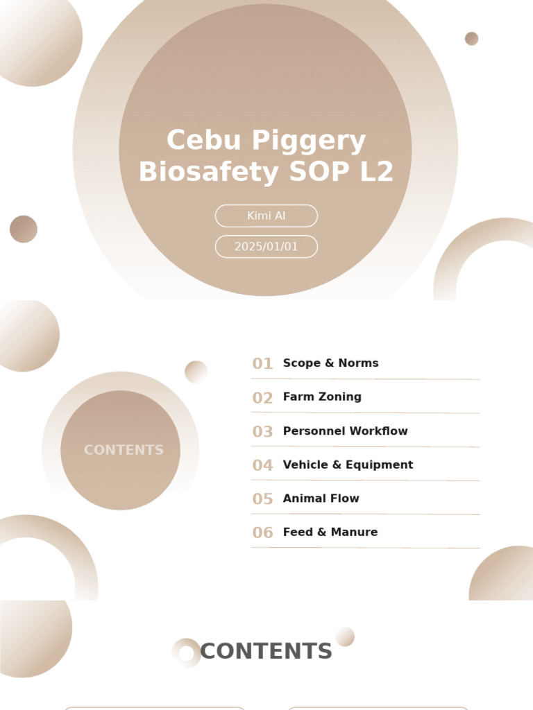 Cebu Piggery Biosafety SOP L2 | PDF