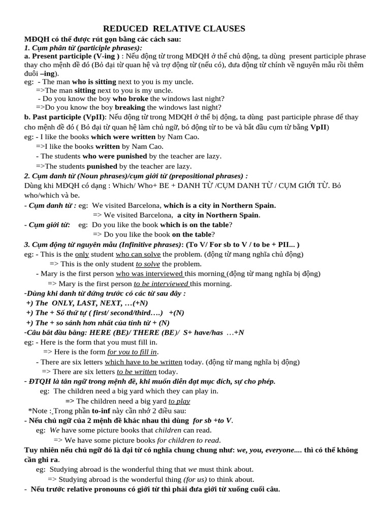 Reduced Relative Clauses Explained | PDF | Linguistics | Syntax
