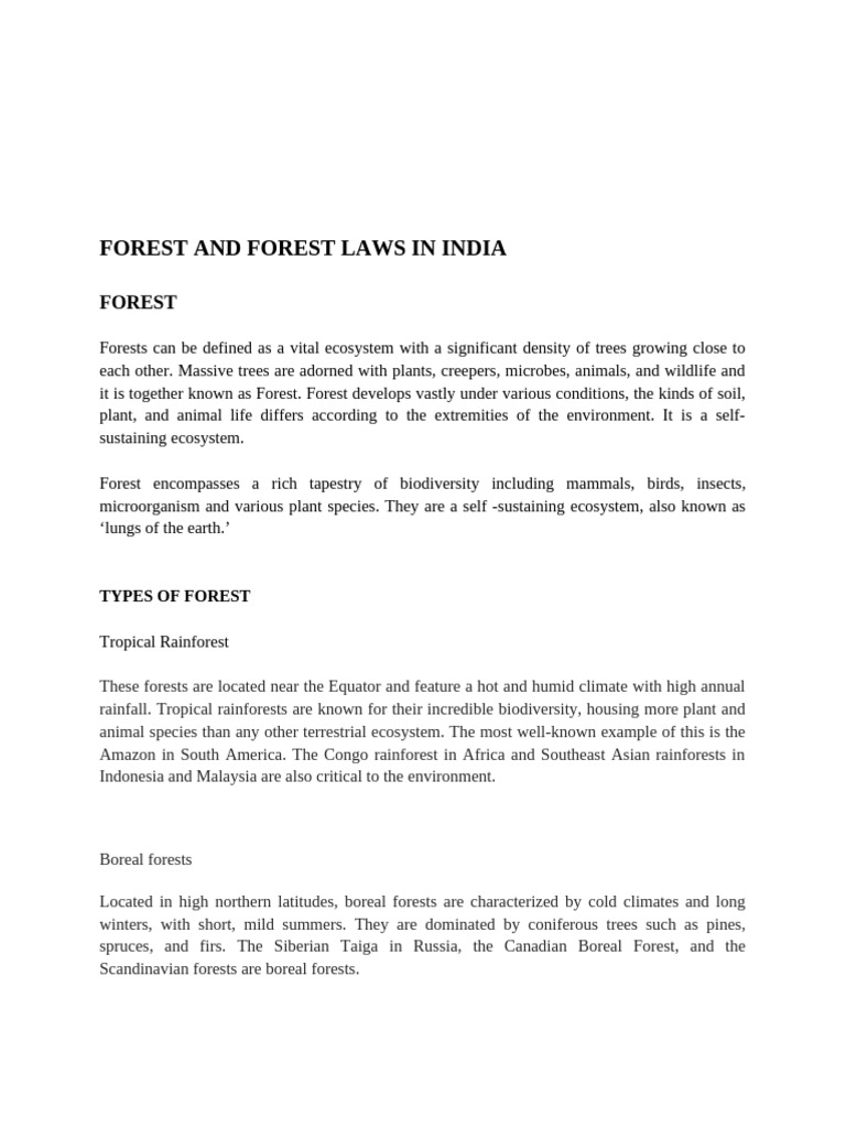 Unit 5 Forest | PDF | Deforestation | Forests