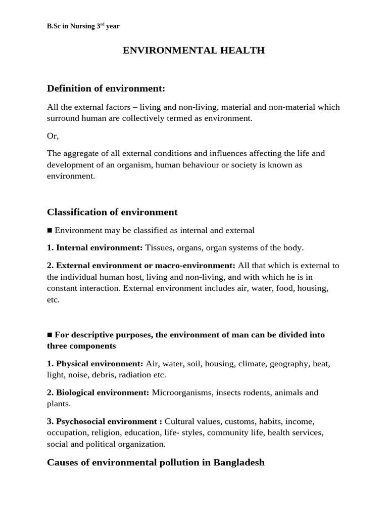 Environment | PDF | Environmental Health | Natural Environment