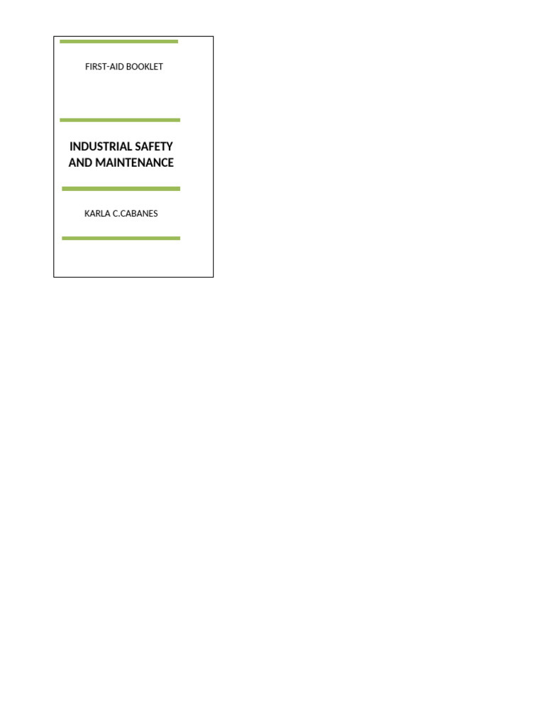 First Aid Booklet Cover | PDF | Myocardial Infarction | Thorax