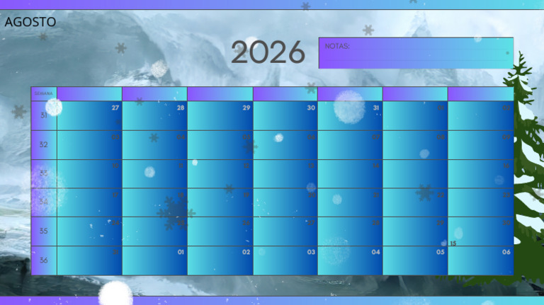 Calendario de Agosto 2026 | PDF