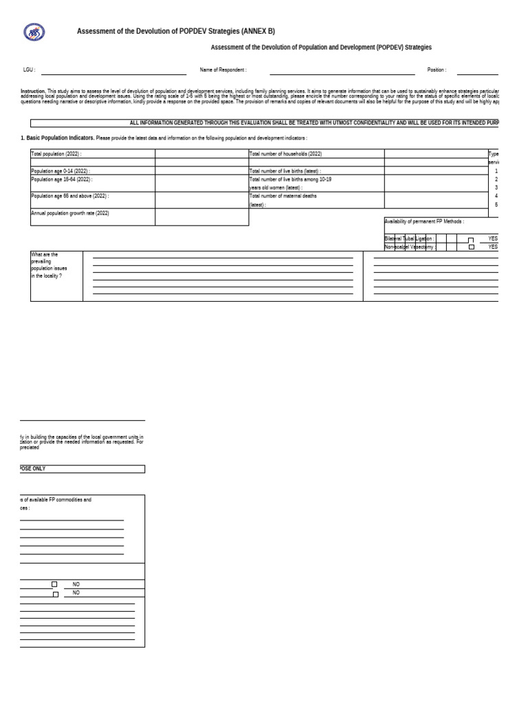 Assessment of POPDEV Strategy Devolution | PDF | Memorandum Of ...