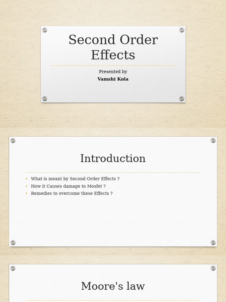 Understanding Second Order Effects in MOSFETs | PDF | Field Effect ...