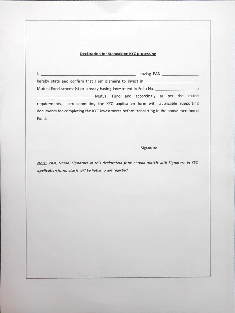 Self Declaration | PDF