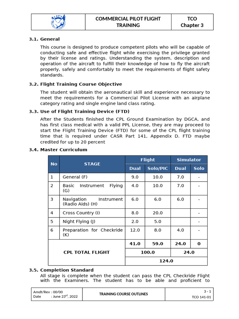 Commercial Pilot Flight Training Course | PDF | Aircraft | Aerospace