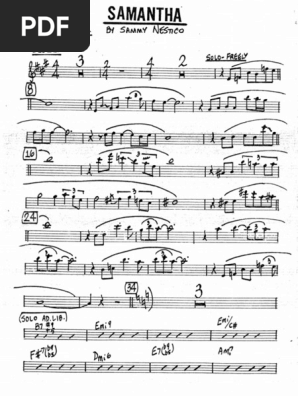 Samantha Full Parts Score Separate Nestico, Sammy | PDF