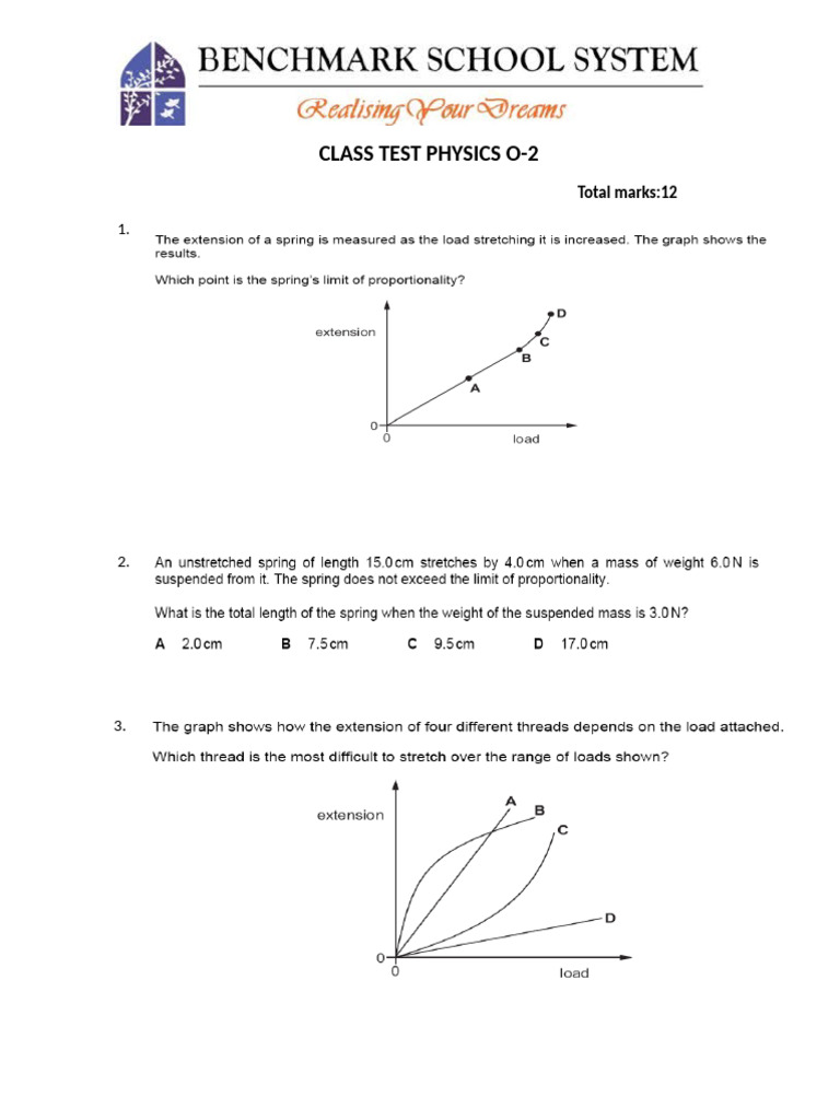 Class Test Physics o Deformation | PDF