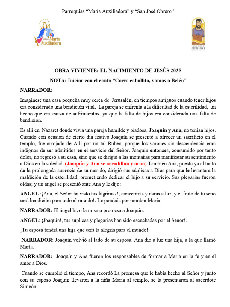 Nacimiento de Jesús: Historia de María y José | PDF | María, madre de ...