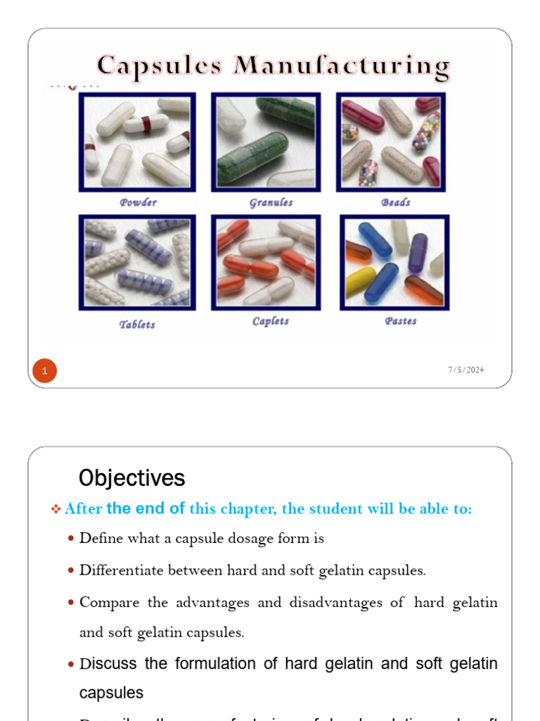 Capsule Dosage Forms Overview | PDF | Pharmaceutical Formulation ...