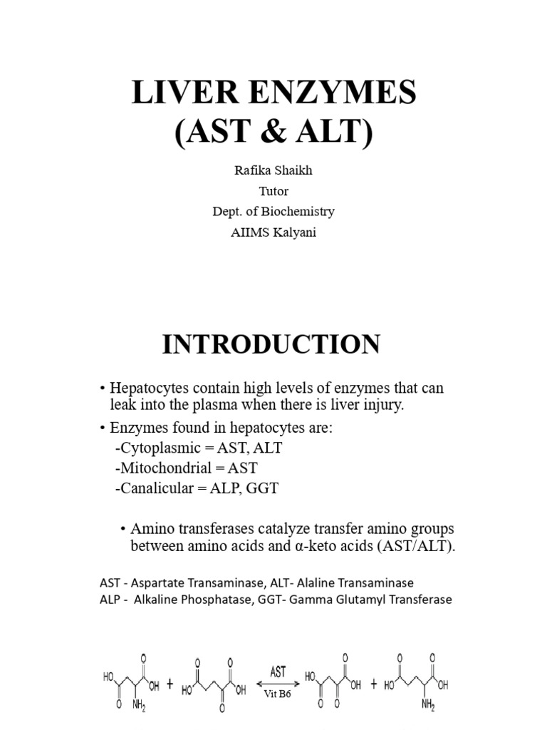 Liver Enzymes AST ALT ALP | PDF | Alanine Transaminase | Transaminase