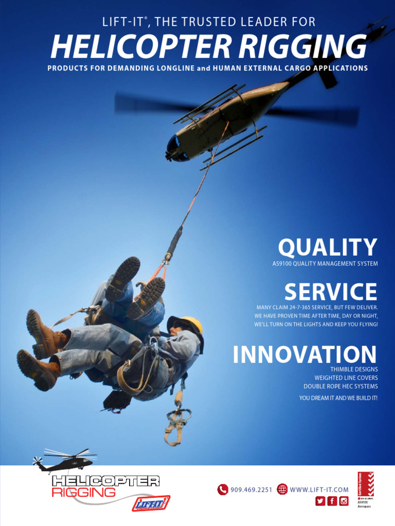 Helicopter Rigging Solutions by Lift-It | PDF | Rope | Polyvinyl Chloride
