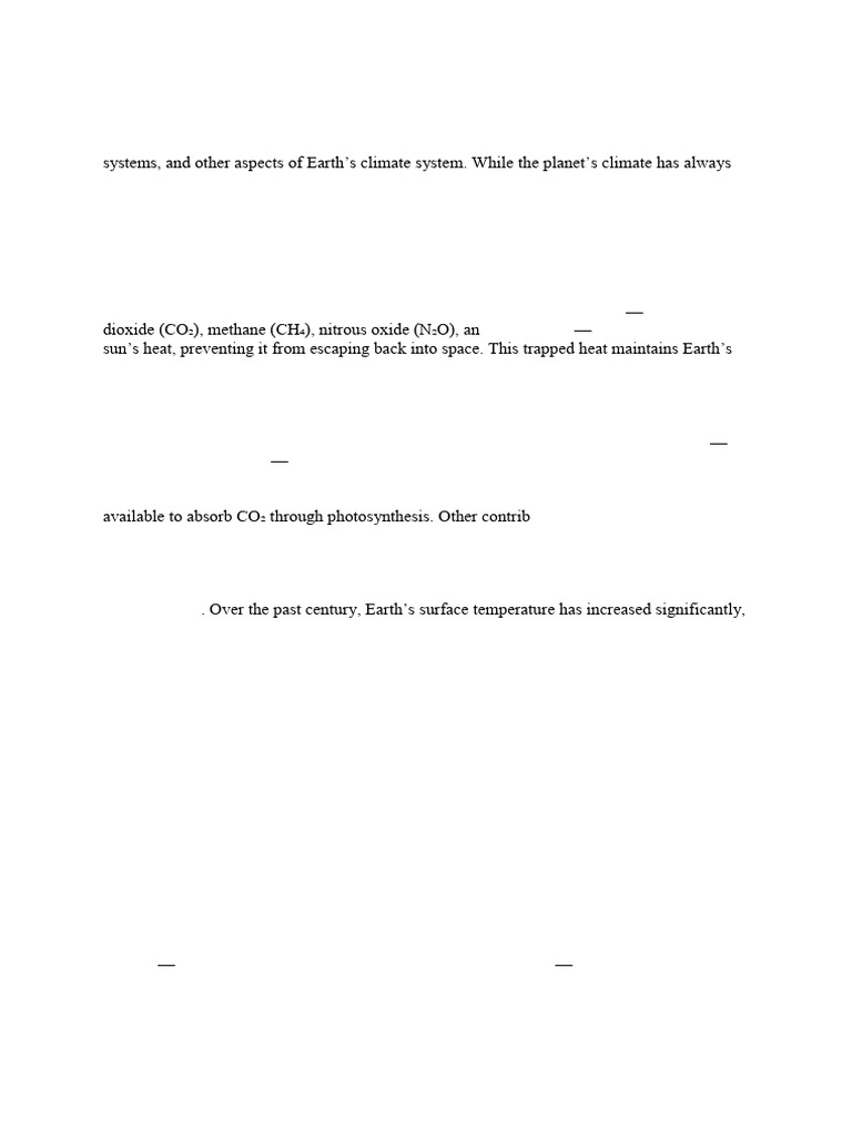 Understanding Climate Change Impacts | PDF | Climate Change ...