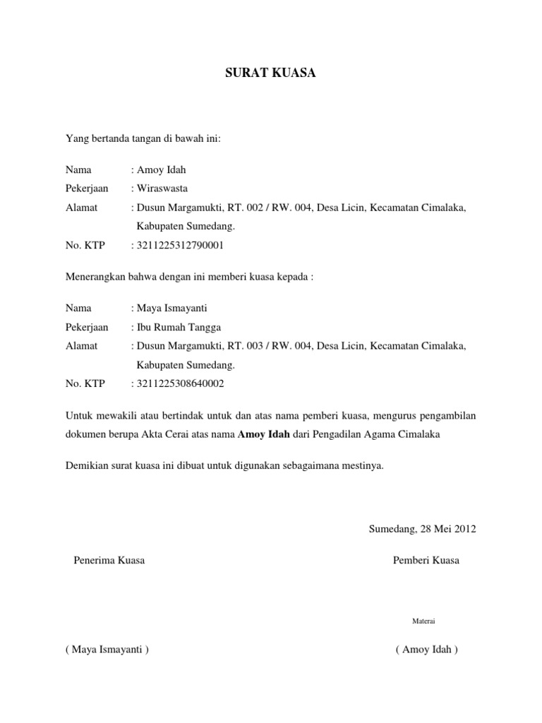 Surat Kuasa