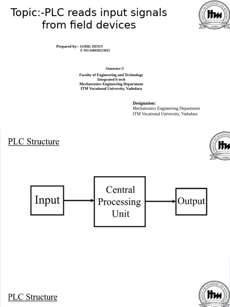 PLC Input Signals from Field Devices | PDF
