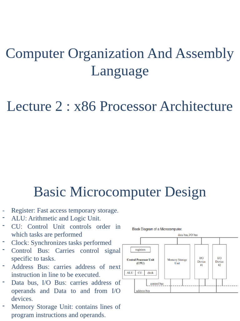 x86 Processor Architecture Overview | PDF | Central Processing Unit ...