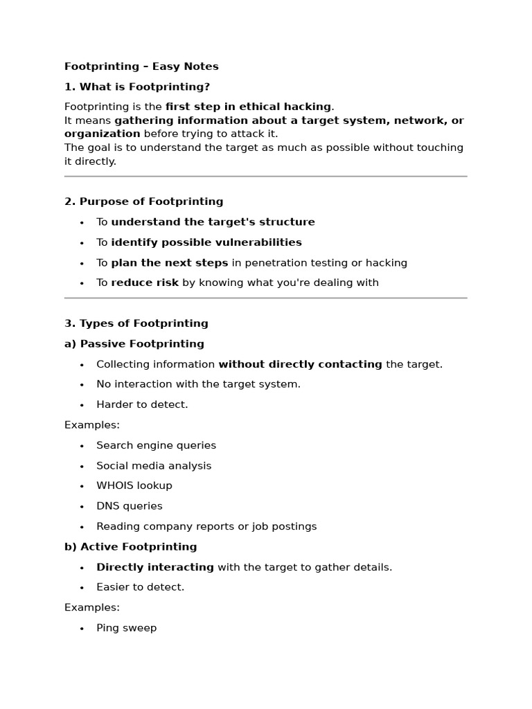Understanding Footprinting in Ethical Hacking | PDF