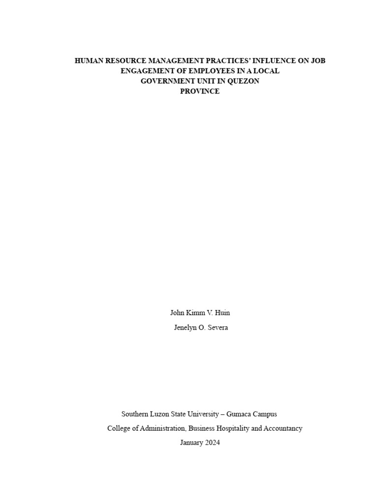 THESIS CHAP 1 To 5 2 - 22222 - 065733 | PDF | Human Resource Management ...