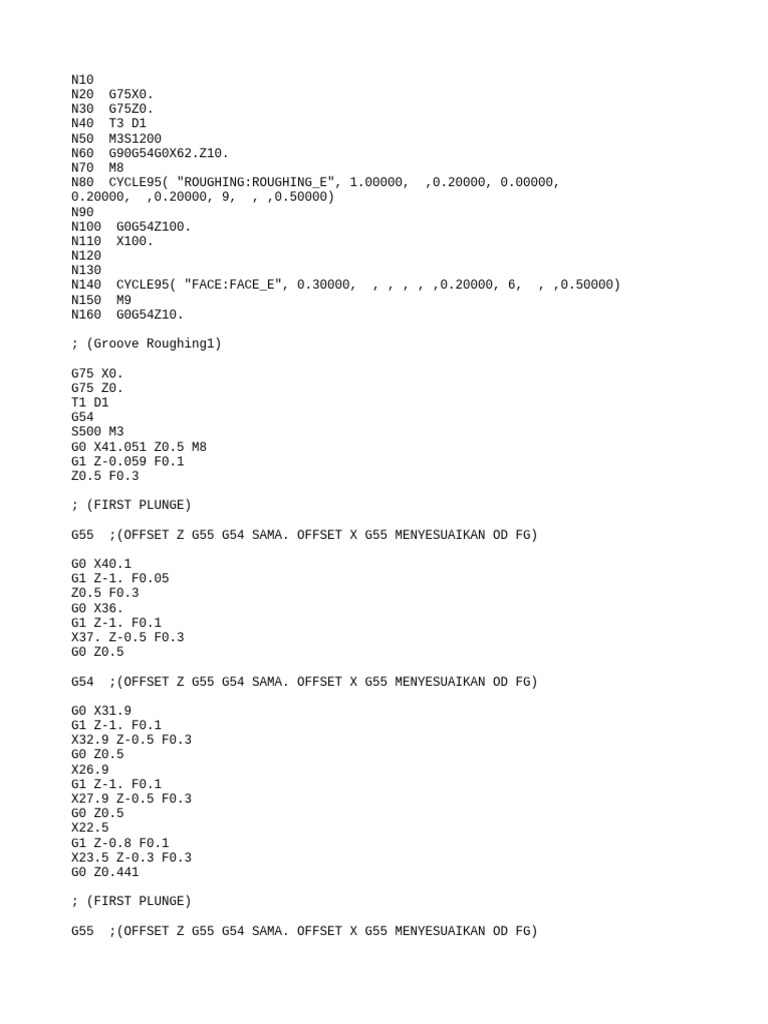 CNC Programming for Groove Machining | PDF