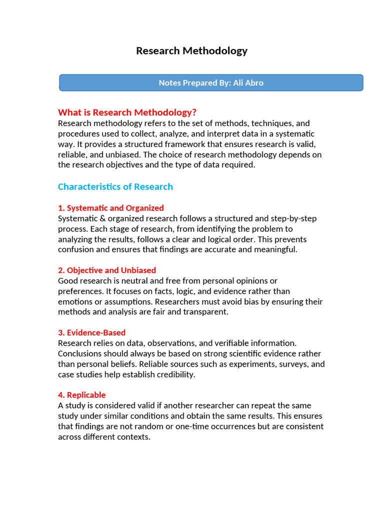 Understanding Research Methodology Basics | PDF | Sampling (Statistics ...