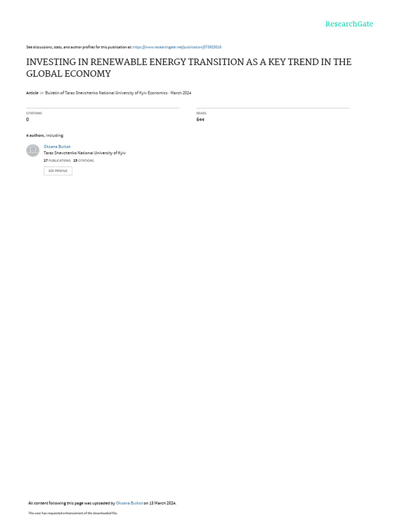 Renewable Energy Investment Trends 2024 | PDF | Renewable Energy | Wind ...
