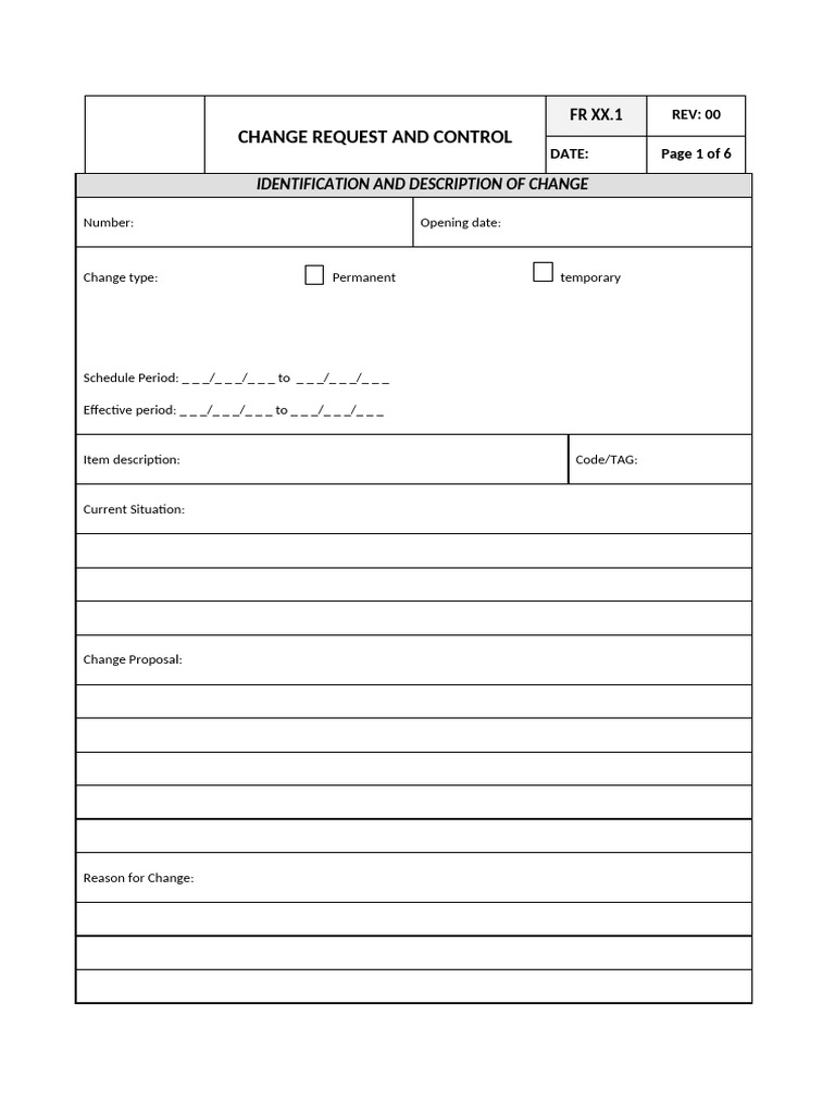 Change Request and Control Form | PDF
