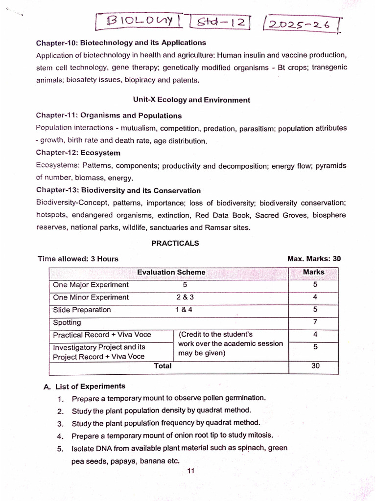 12 Biology | PDF