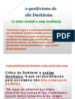 (6)Opós-positivismodeDurkheim-Ofatosocialesuaessência