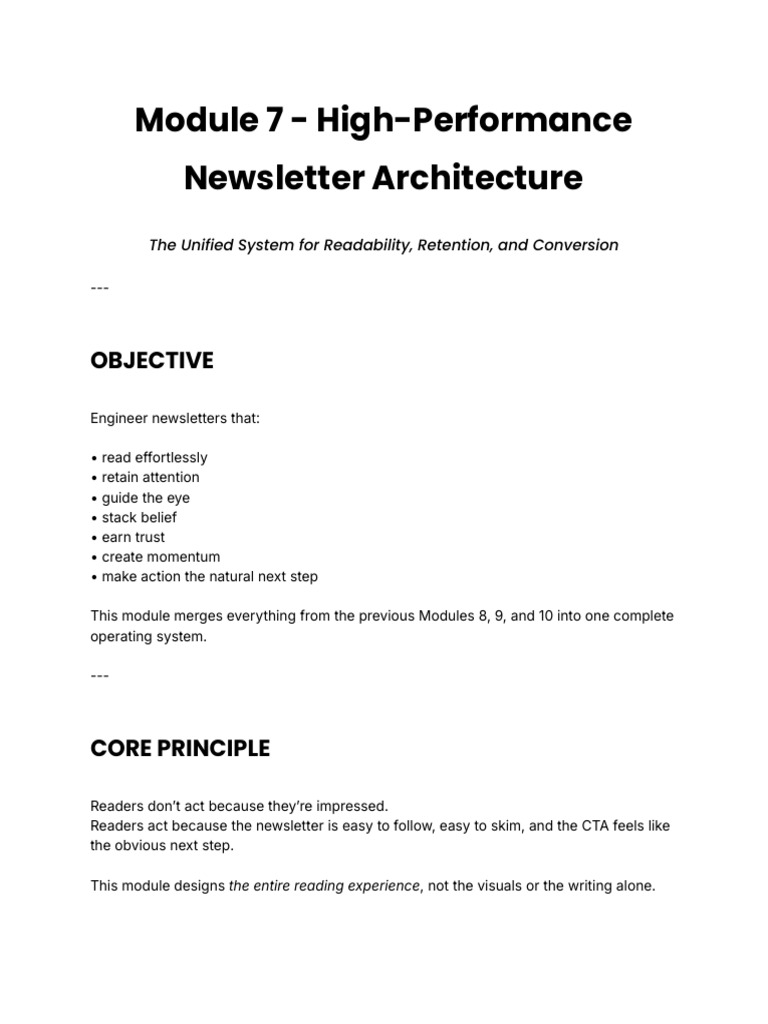 Module 7 - High-Performance Newsletter Architecture | PDF | Force ...