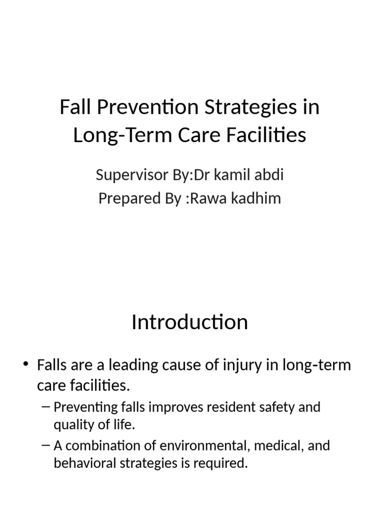 Effective Fall Prevention in Long-Term Care | PDF