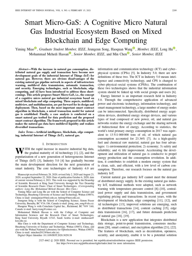Smart Micro-GaS A Cognitive Micro Natural Gas Industrial Ecosystem ...