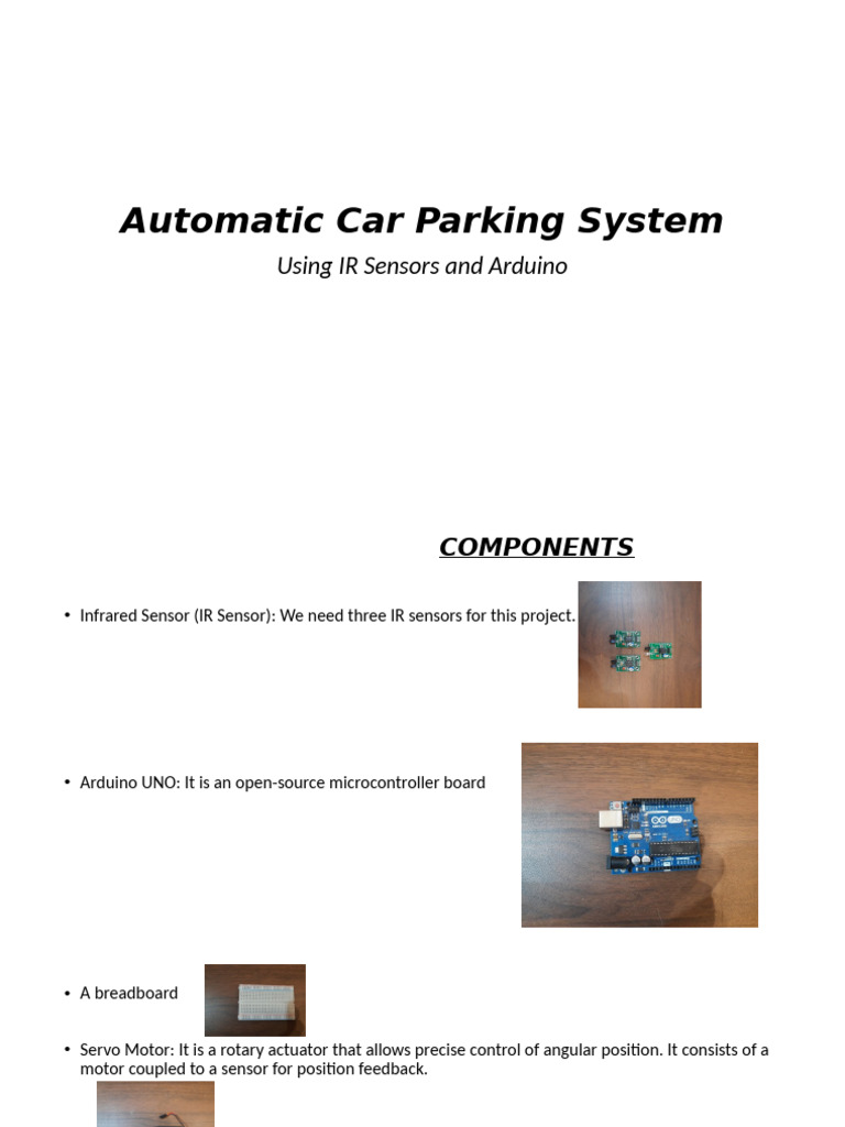 Automatic Car Parking System | PDF | Arduino | Servomechanism