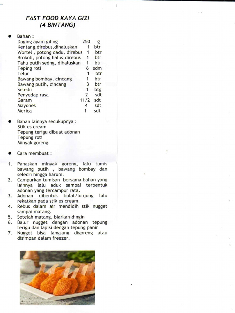 Menu Nugget | PDF