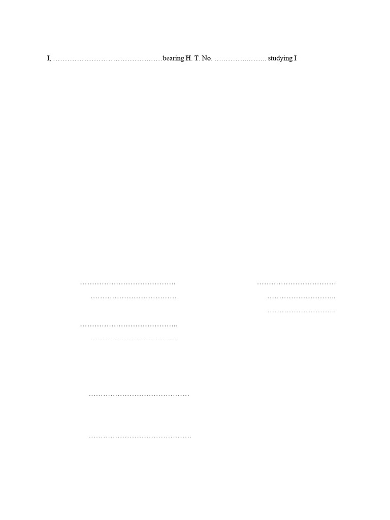 MLRIT Declaration Form for Students | PDF